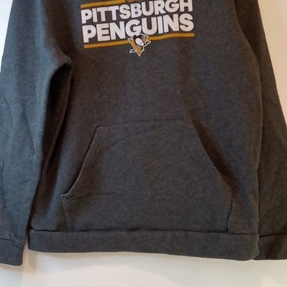 Adidas Pittsburgh Penguins Hoodie Pullover Sweatshirt Youth Sz 16-18 L EUC NICE! - Picture 3 of 16